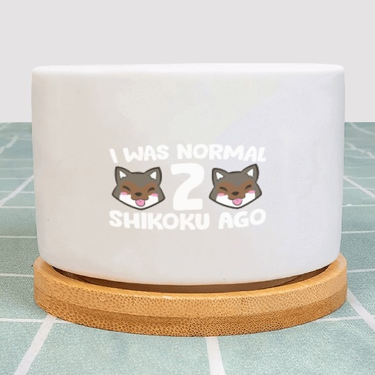 I Was Normal 2 Shikoku Ago Japan Dog Kochi-Ken Plant Pots
