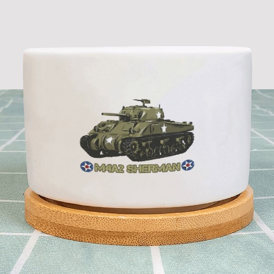World War 2 American Tank M4A2 Sherman Plant Pots