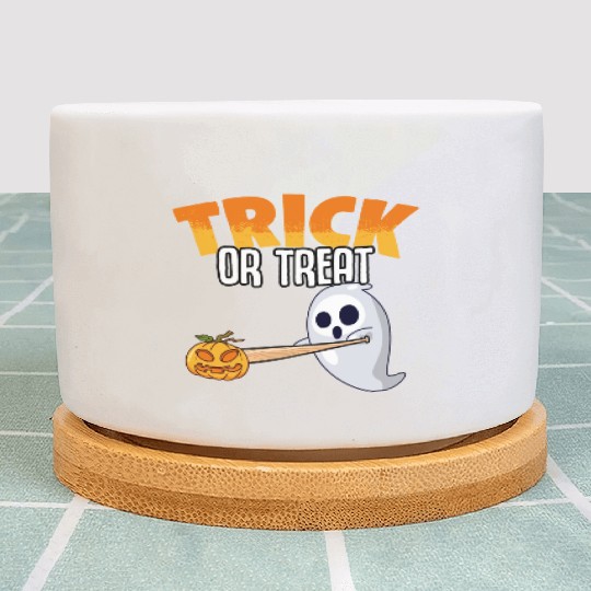 Creepy Baseball Pumpkin Ghost For Trick Or Treat Plant Pots