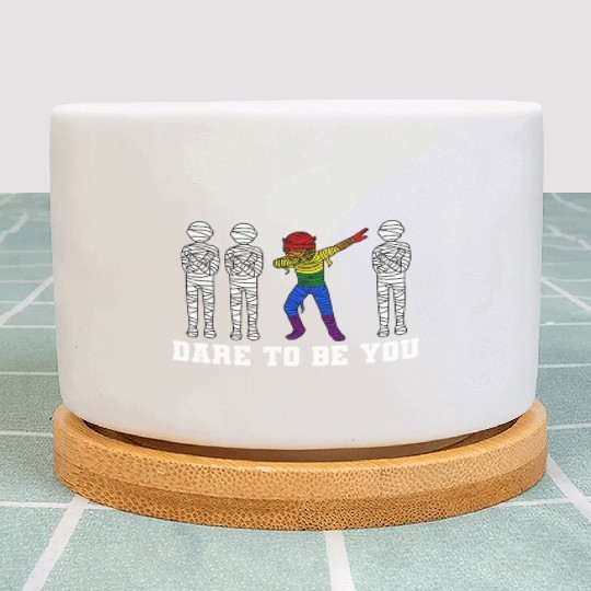 Dabbing Mummy LGBTQ Pride Halloween Plant Pots