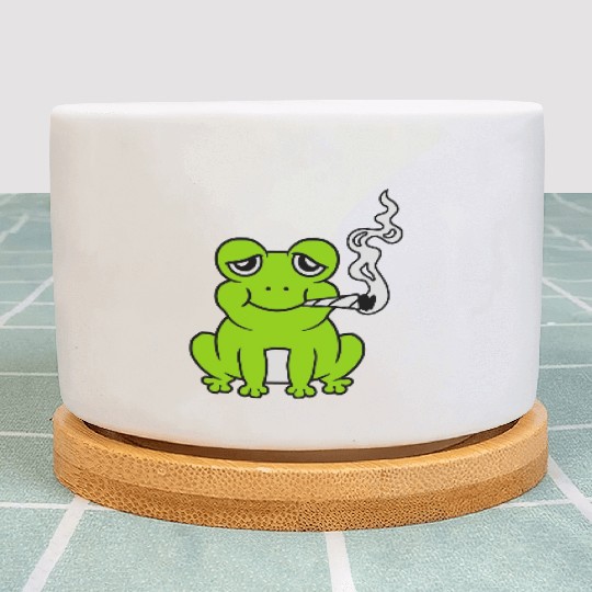 Stoned Weed Joint Frog Plant Pots