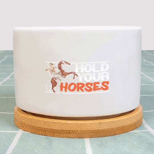 Hold Your Horses Western Rodeo Riding Cowboy Plant Pots