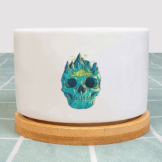Funny Skull Nature Hiking Team Plant Pots