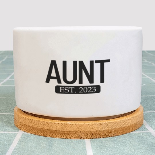 Aunt Est. 2023 New Aunt Gift Women's Auntie Aunt Plant Pots