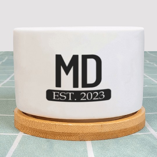 MD Est. 2023 New Doctor Gift MD Medical Doctor Plant Pots