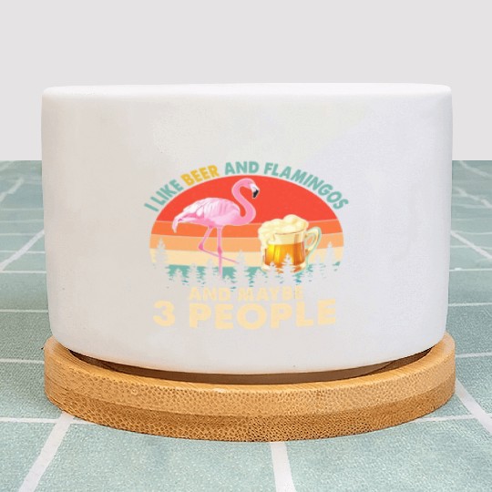 I Like Beer Flamingos Maybe 3 People Plant Pots