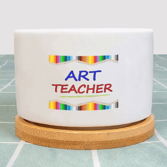 Art Teacher Drawing Painting Fun Artist Gift Plant Pots