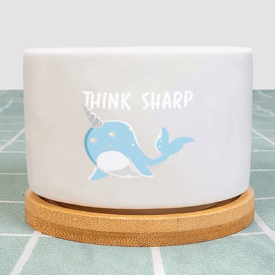 Think Sharp Narwhal Unicorn Of The Sea Animal Plant Pots