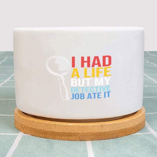 Crime Investigator Humor Funny Private Detective Plant Pots