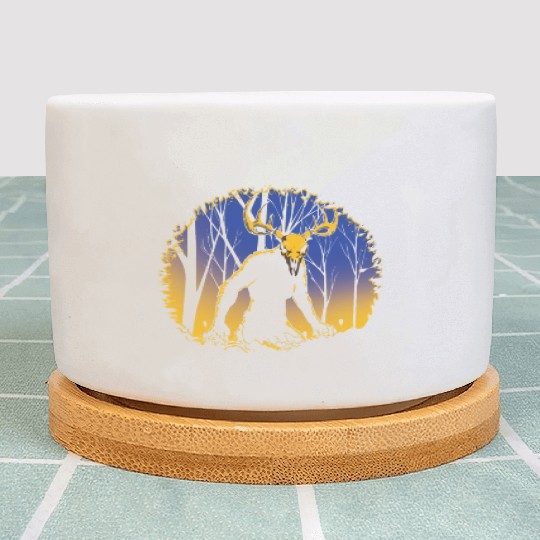 Wendigo Folk Creature Forest Cryptid Halloween Plant Pots