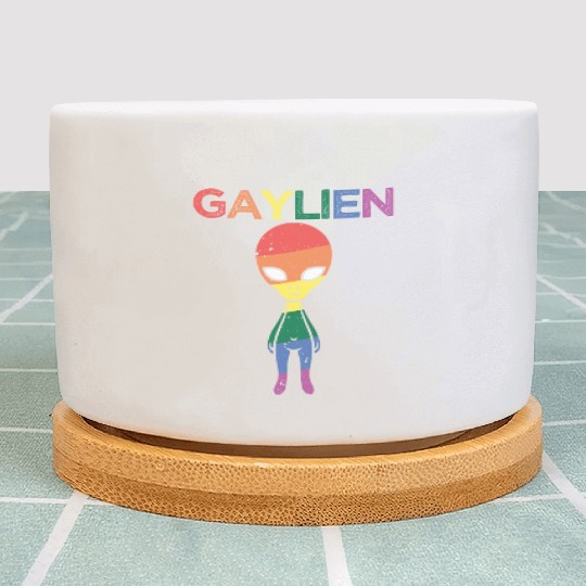 Gaylien LGBTQ+ Gay LGBT Community Rainbow Pride Plant Pots