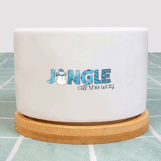 Jingle all the way sublimation Plant Pots