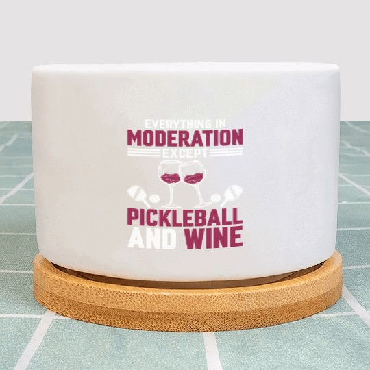 Playing Pickleball Tennis Paddleball Pickleball Pl Plant Pots