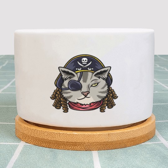 Pirate Cat Cat Mom Gift Plant Pots