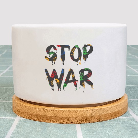 Stop War Heart Handprint, Pray for Ukraine Plant Pots