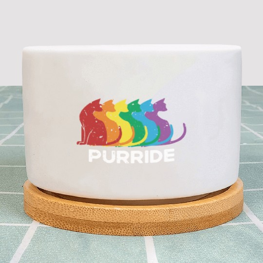 Purride Cat Pride Ally LGBT Community Rainbow Plant Pots