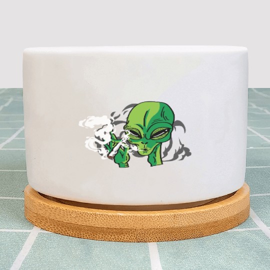Alien Smoking Gangster Gift Plant Pots