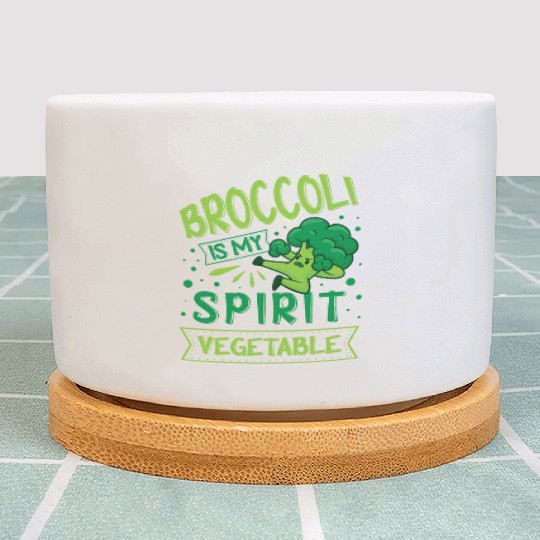 Broccoli Is My Spirit Vegetable Vegetarian Vegan Plant Pots