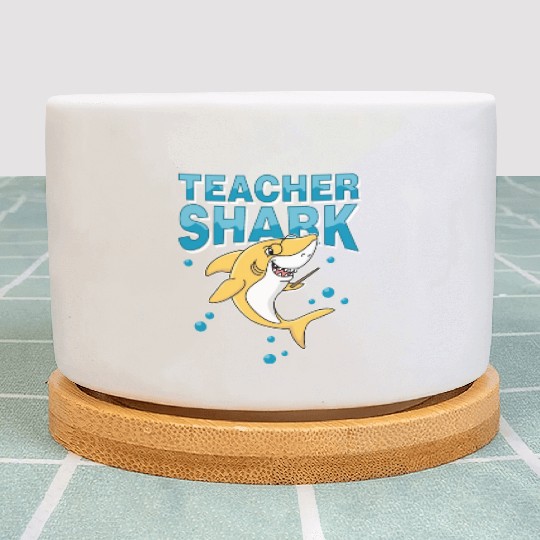 Teacher shark .. school student lessons enrollment Plant Pots