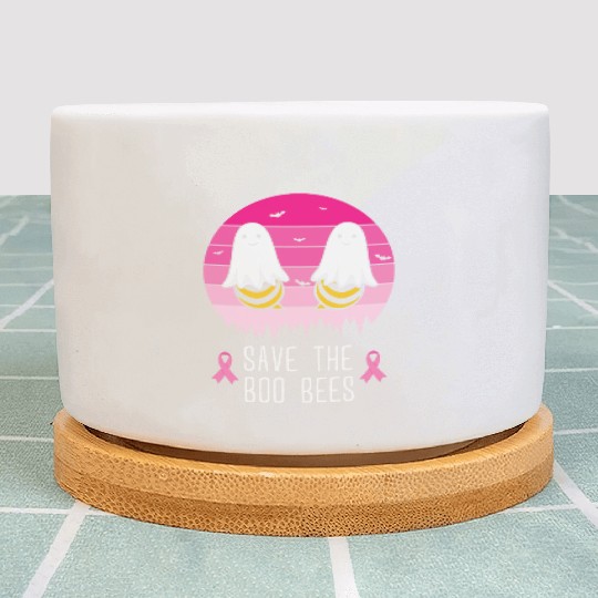 Save the Boo Bees Breast Cancer Awareness Plant Pots
