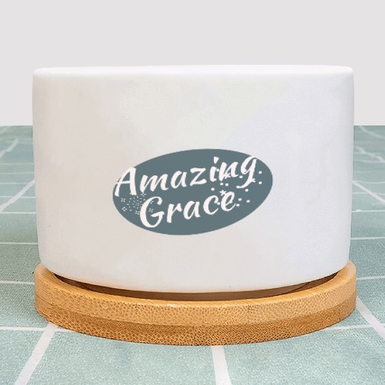 Amazing Grace Christian design Plant Pots