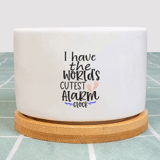 I have the cutest alarm clock - baby feet Plant Pots