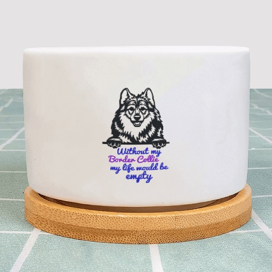 Without my Border Collie my life would be empty Plant Pots