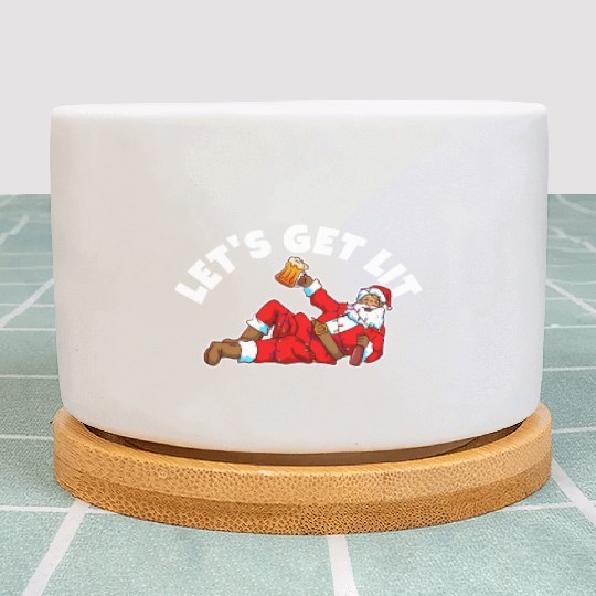Lets get lit christmas Plant Pots