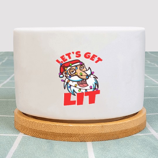 Lets get lit christmas Plant Pots