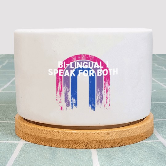 Bi-lingual I Speak for Both Bisexual Pride Month Plant Pots