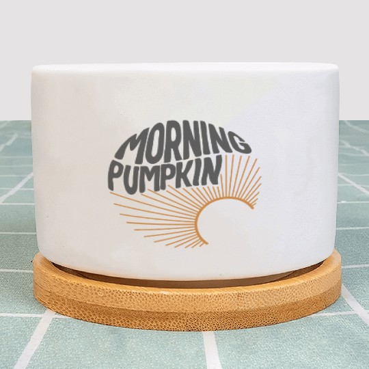 Halloween Theme Morning Pumpkin Coffee Lover Mug Plant Pots