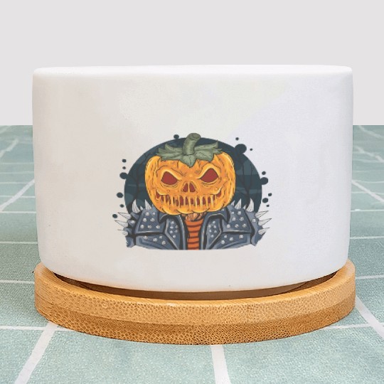 Spooky Jack-o'-lantern Plant Pots
