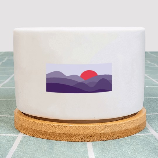 Minimalist Sun Cyber Grape Purple Plant Pots