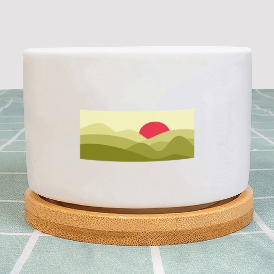 Minimalist Sun Lime Green Plant Pots