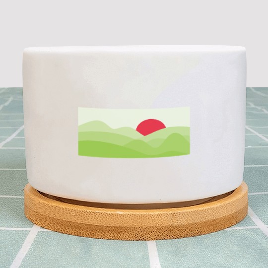 Minimalist Sun Light Green Plant Pots