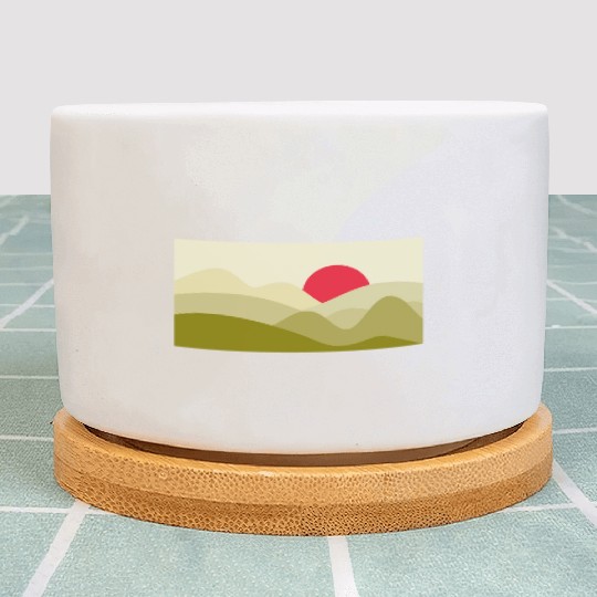 Minimalist Sun Olive Green Plant Pots