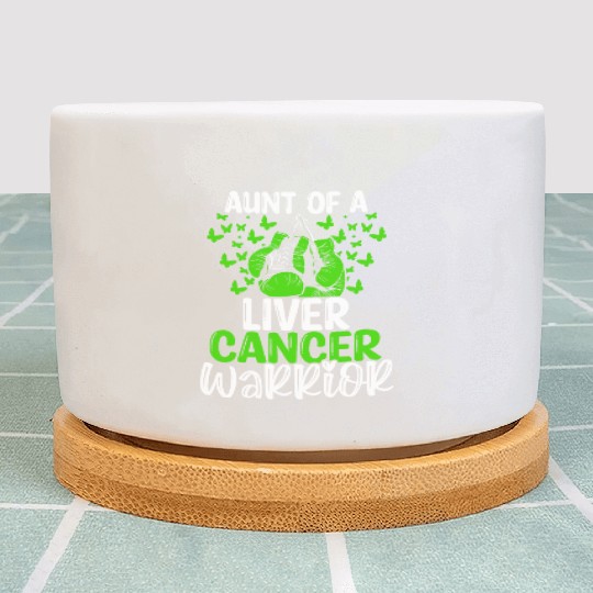 Liver Cancer Awareness Aunt Nephew Niece Plant Pots