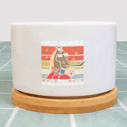 Horse Riding Sunglasses Coffee Plant Pots