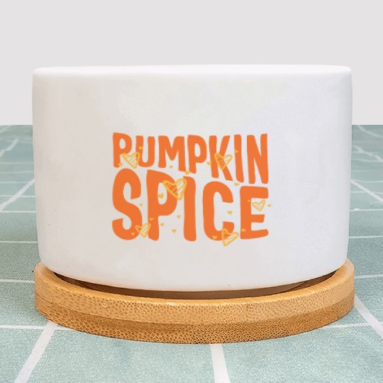 Halloween Theme Cute Pumpkin Spice Coffee Lover Plant Pots
