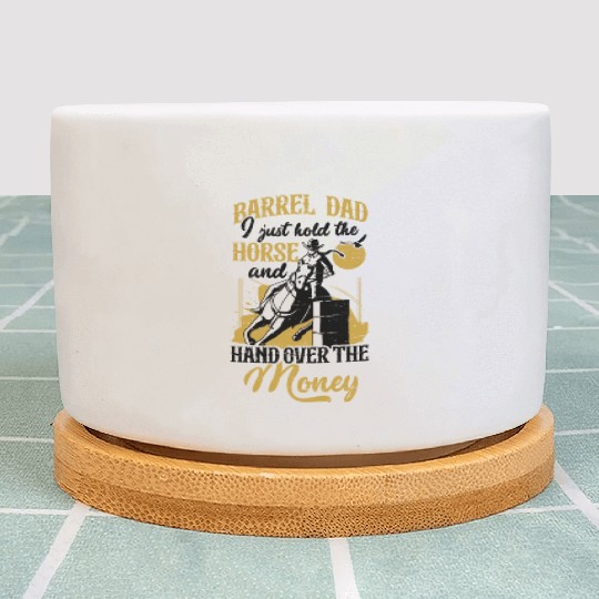 Barrel Racing Rodeo Equestrian Horse Barrel Racer Plant Pots