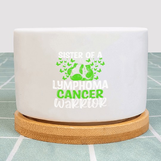 Lymphoma Cancer Awareness Sister Twins Sibling Plant Pots