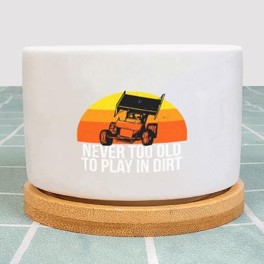 Sprint Car Racing Never Old Play Dirt Track Race F Plant Pots
