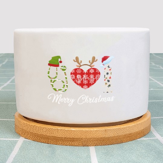 Merry Christmas Nursing Elf Reindeer Santa Hat Plant Pots