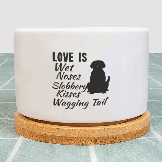 Black Labrador Retriever I Love My Dog Black Lab Plant Pots