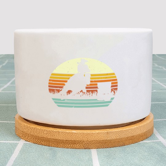 Barrel Racing Retro Sun Style Plant Pots