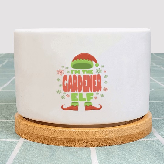 Gardener Christmas Elf Plant Pots