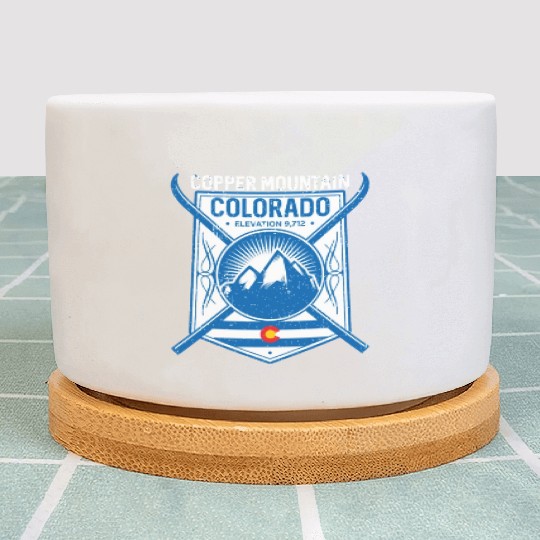 Copper Mountain Colorado Ski Mountains Plant Pots