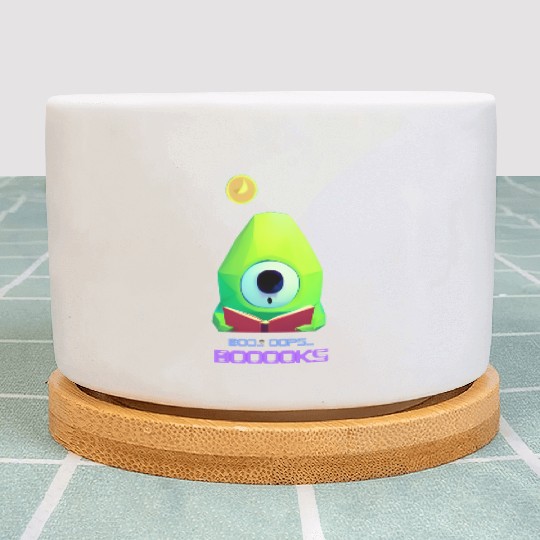 Cute Ghost Book Reading Teacher Funny Halloween Plant Pots