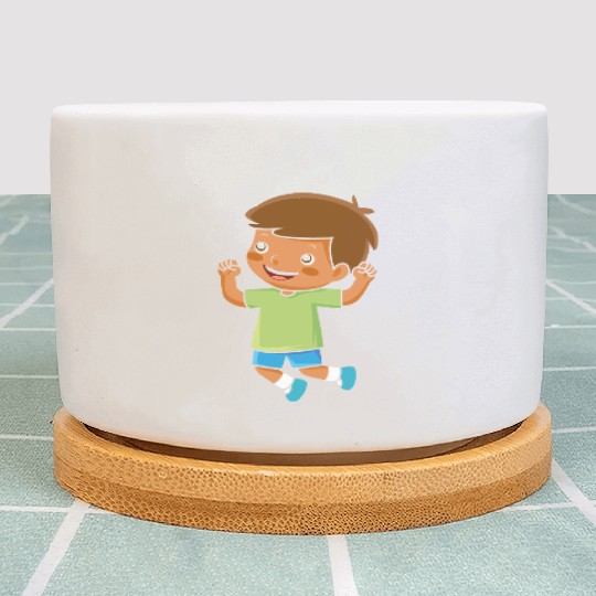 boy jumps school enrollment joy kindergarten boys Plant Pots