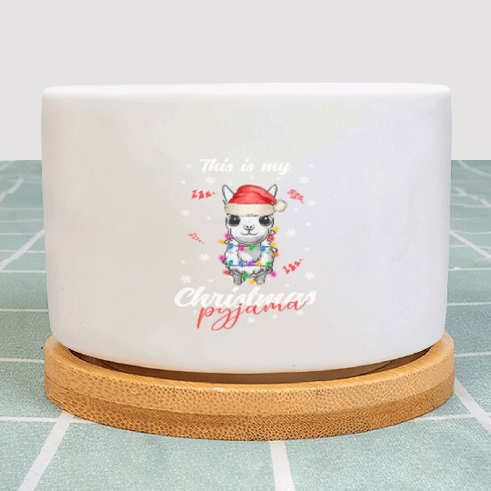 Winter Christmas Pyjama Llama Plant Pots